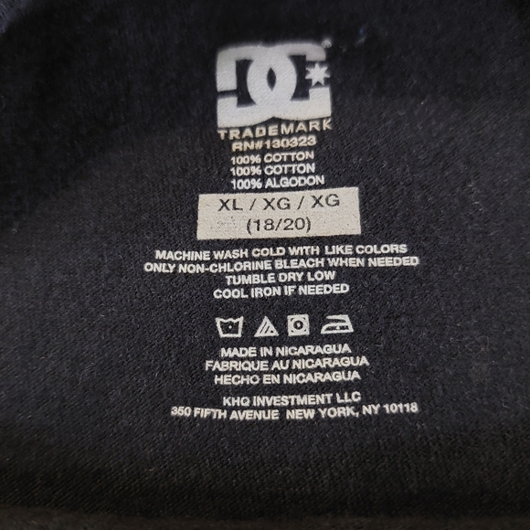 DC T Shirt Skateboarding Unisex XL Black W/Water DC Logo - Picture 5 of 12